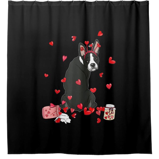 Dog Valentine Gift Cute Boston Terrier Valentines (Front)