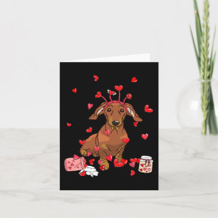 Dog Valentine Gift Cute Dachshund Valentine's Day  Card