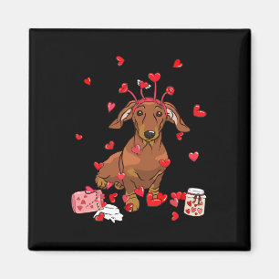 Dog Valentine Gift Cute Dachshund Valentine's Day Magnet