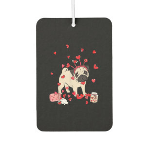 Dog Valentine Gift Cute Pug Valentine's Day Air Freshener