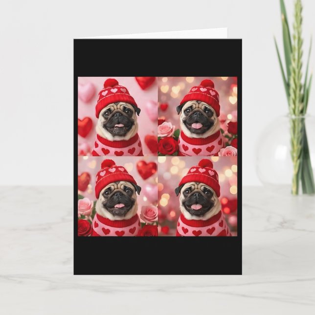 Dog Valentine Photobooth  Card (Front)
