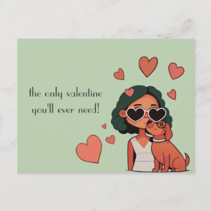 Dog Valentine Postcard