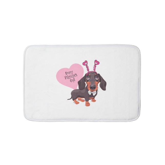 Dog Valentine s Day Bath Mat (Front)