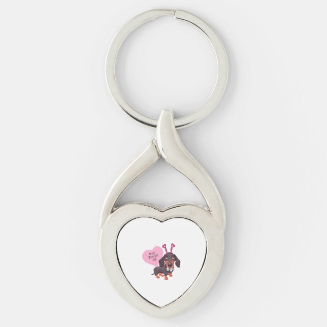 Dog Valentine s Day Keychain (Front)