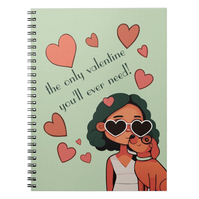 Dog Valentine Tote Bag Notebook (Front)