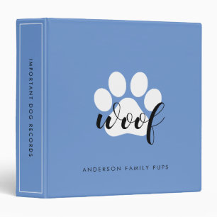Dog Vet Medical and Vaccination Records Binder