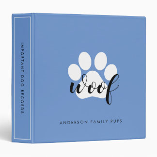 Dog Vet Medical and Vaccination Records Binder