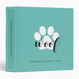 Dog Vet, Medical and Vaccination Records Binder