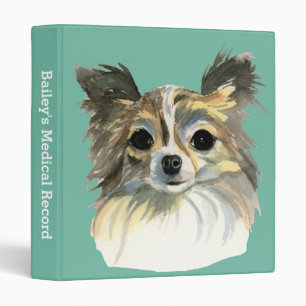 Dog Vet Record, Chihuahua, Personalized Binder