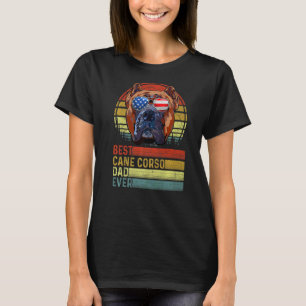 Dog Vintage Best Cane Corso Dad Ever Father Day Pu T-Shirt