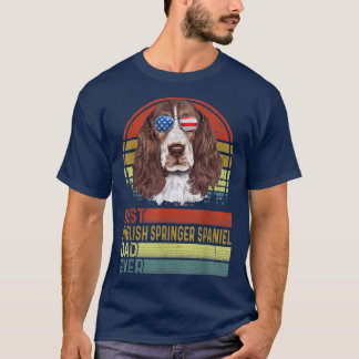 Dog Vintage Best English Springer Spaniel Dad Ever T-Shirt