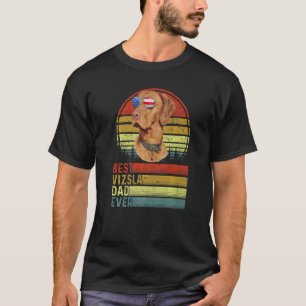 Dog Vintage Best Vizsla Dad Ever Father Day Puppy T-Shirt