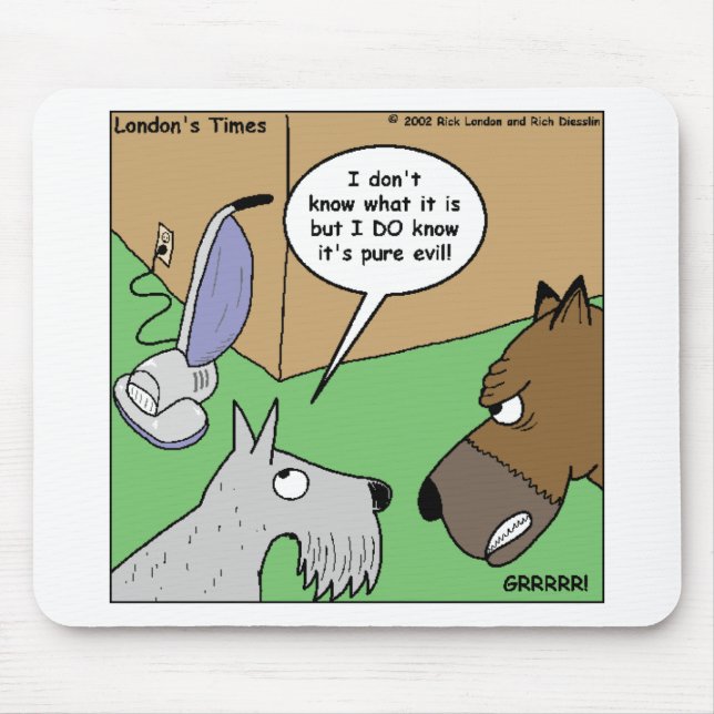 Dog VS. Vacuum Cleaner Funny Gifts & Collectibles Mouse Pad (Front)