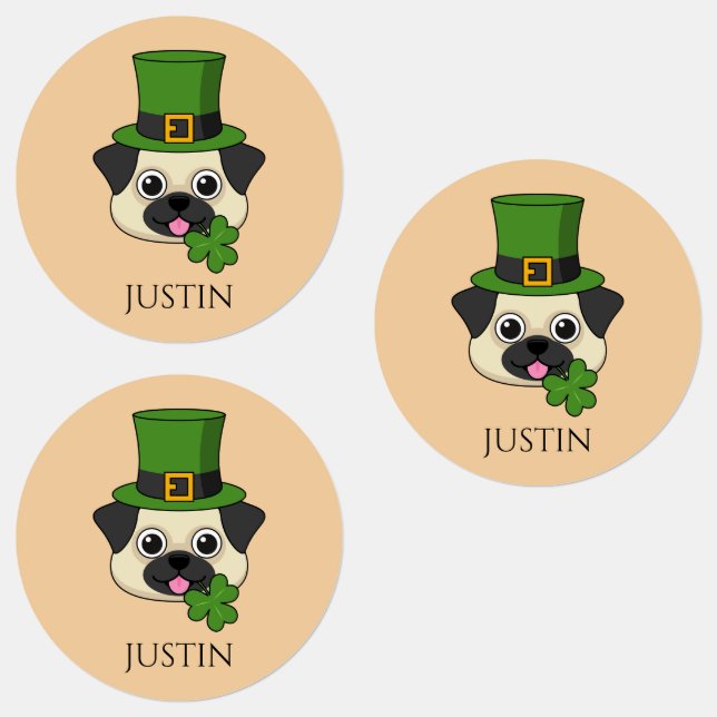 Dog w Hat and Shamrock St Patrick's | Personalize (Group)