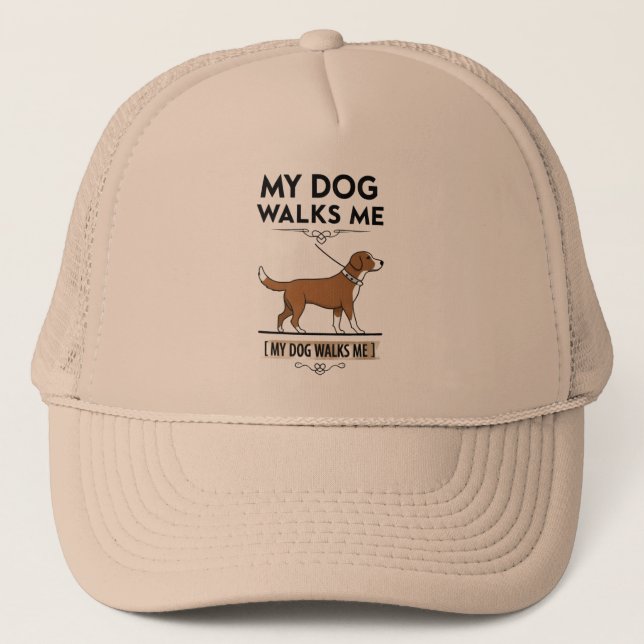 Dog Walk Boss Trucker Hat (Front)