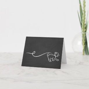 DOG WALK CHALK CARD