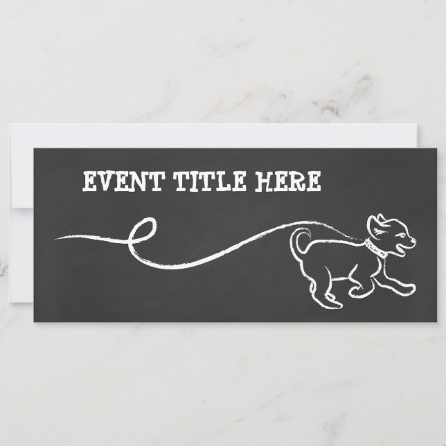 DOG WALK CHALK INVITATION (Front)