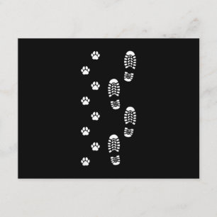 Dog Walk Foot Print Dog Walker Dog Walking Enclosure Card