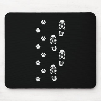 Dog Walk Foot Print Dog Walker Dog Walking Mouse Pad