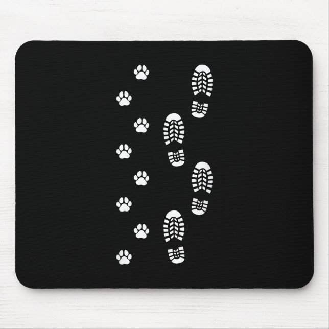 Dog Walk Foot Print Dog Walker Dog Walking Mouse Pad (Front)