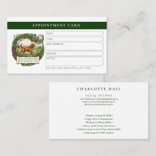 Dog Walker Appointment Card - Cocker Spaniel