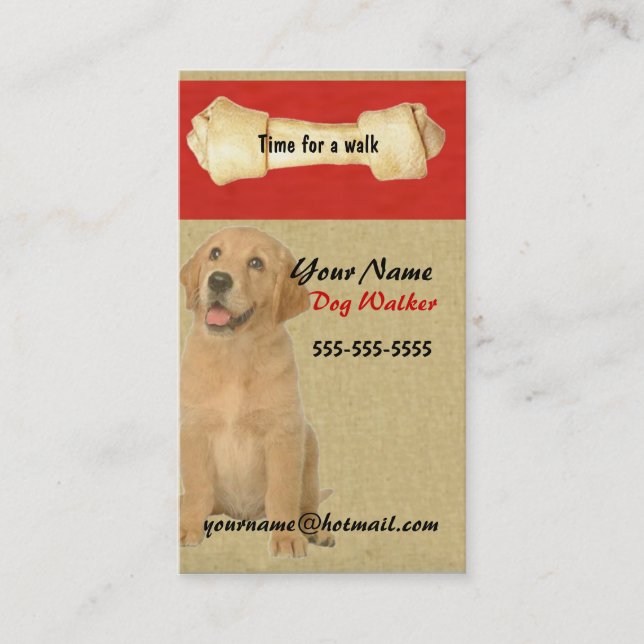 Dog Walker Business Card (Front)