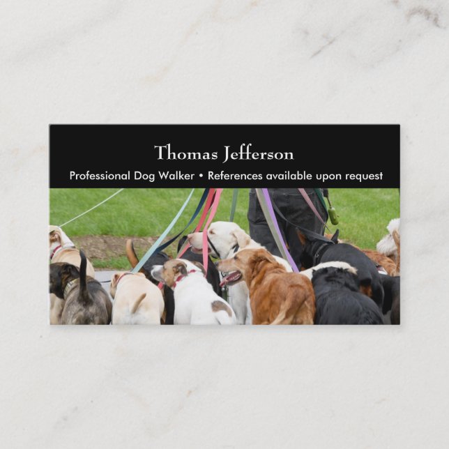 Dog walker  Business Card (Front)