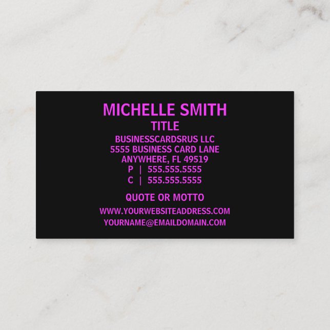Dog Walker Damask Business Card (Back)
