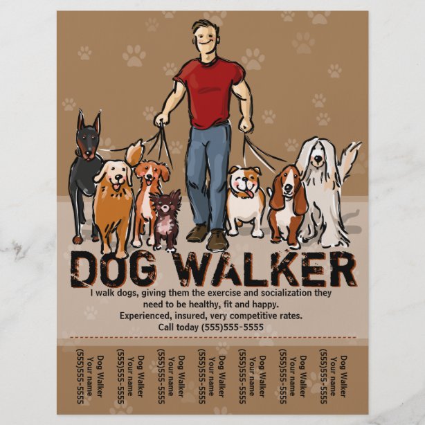 Dog Walker Advertising Gifts on Zazzle CA