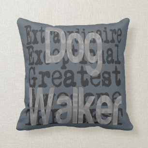 Dog Walker Extraordinaire Throw Pillow