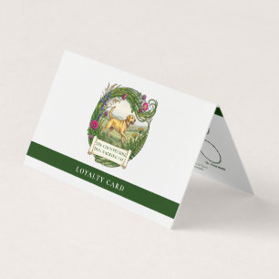 Dog Walker Folded Loyalty Card - Rural Labrador
