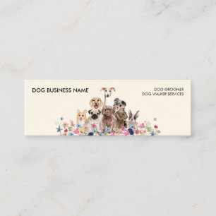 Dog Walker Groomer petcare Mini Business Card