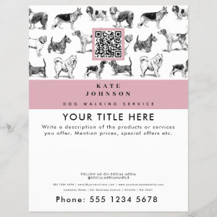 Dog Walker Grooming Dog Trainer Groomer Business Flyer