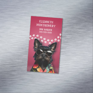 Dog Walker Magnetic Business Card