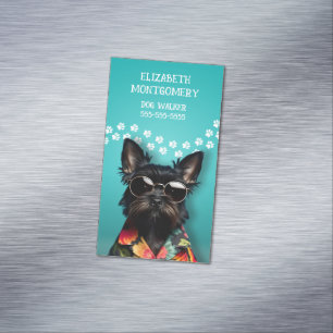 Dog Walker Magnetic Business Card
