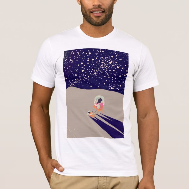 Dog Walker on the Moon T-Shirt (Front)