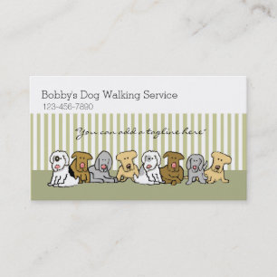 Dog Walker Pet Business Customizable Card
