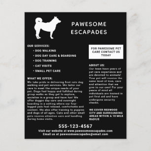 Dog Walker & Pet Sitter Black Flyer