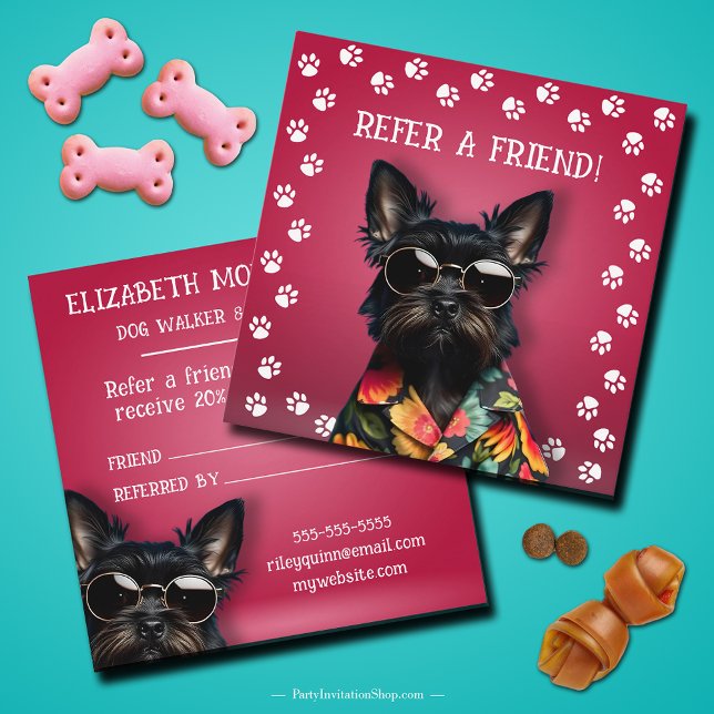 Dog Walker Pet Sitter  Referral Card (Dog Walker Pet Sitter Referral Cards)