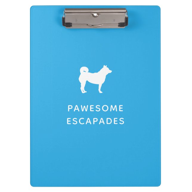 Dog Walker & Pet Sitter Teal Clipboard (Front)