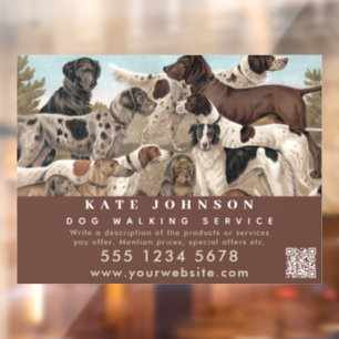 Dog Walker Pet Sitting Animal Care Professional Window Cling