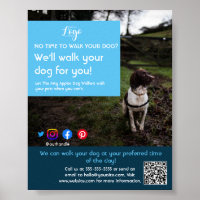 dog walker pet sitting pet service grooming  flyer