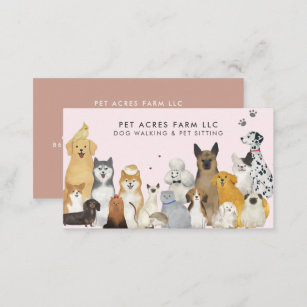 CUSTOM LOYALTY CARD PRINTING  DOG WALKING SITTER PET SHOP