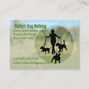 Dog Walker Professional Business Card