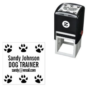 Dog Walker Trainer Vet Pet Business Customized Self-inking Stamp