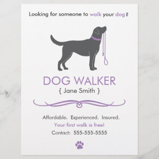 Dog Walker/Walking Business Flyer Template
