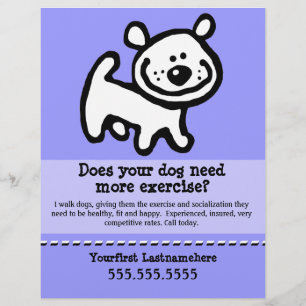 Dog Walker.Walking.Customizable. Flyer
