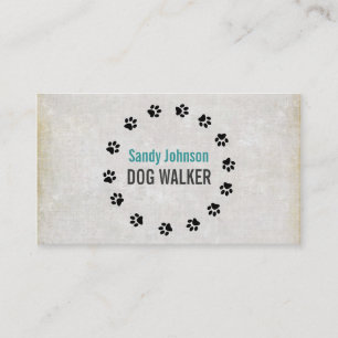 Dog Walker Walking Pet Sitting Services Business Card