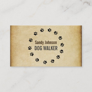 Dog Walker Walking Pet Sitting Services Business Card