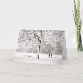 Dog walkers holiday card